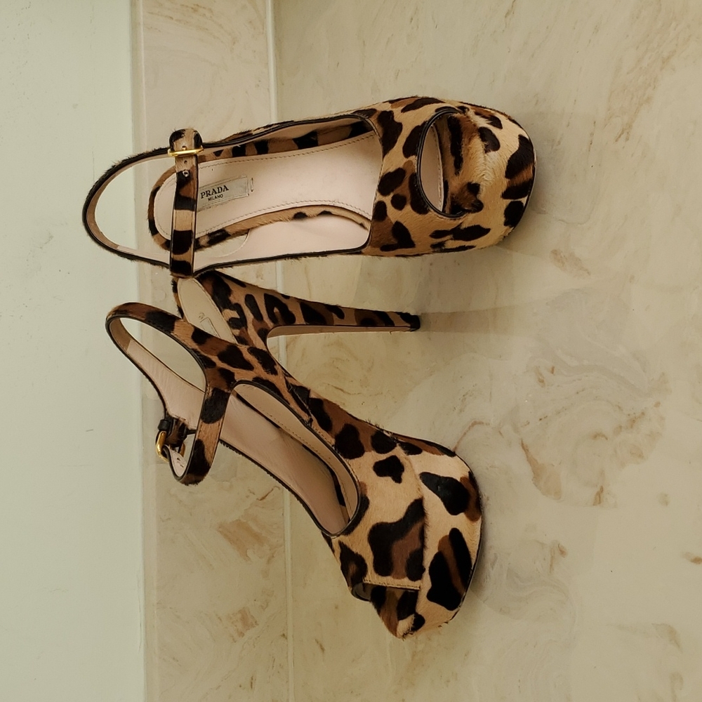 Authentic Prada Platform Strappy Heels